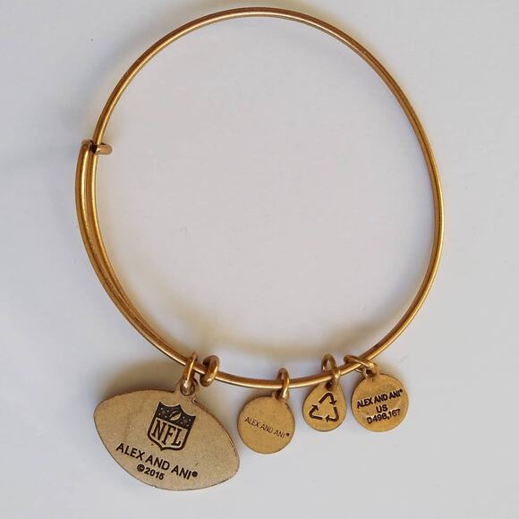 Alex & Ani Seattle Seahawks NFL Charm Bracelet Bangle Football 12th Man Gift - Picture 3 of 4
